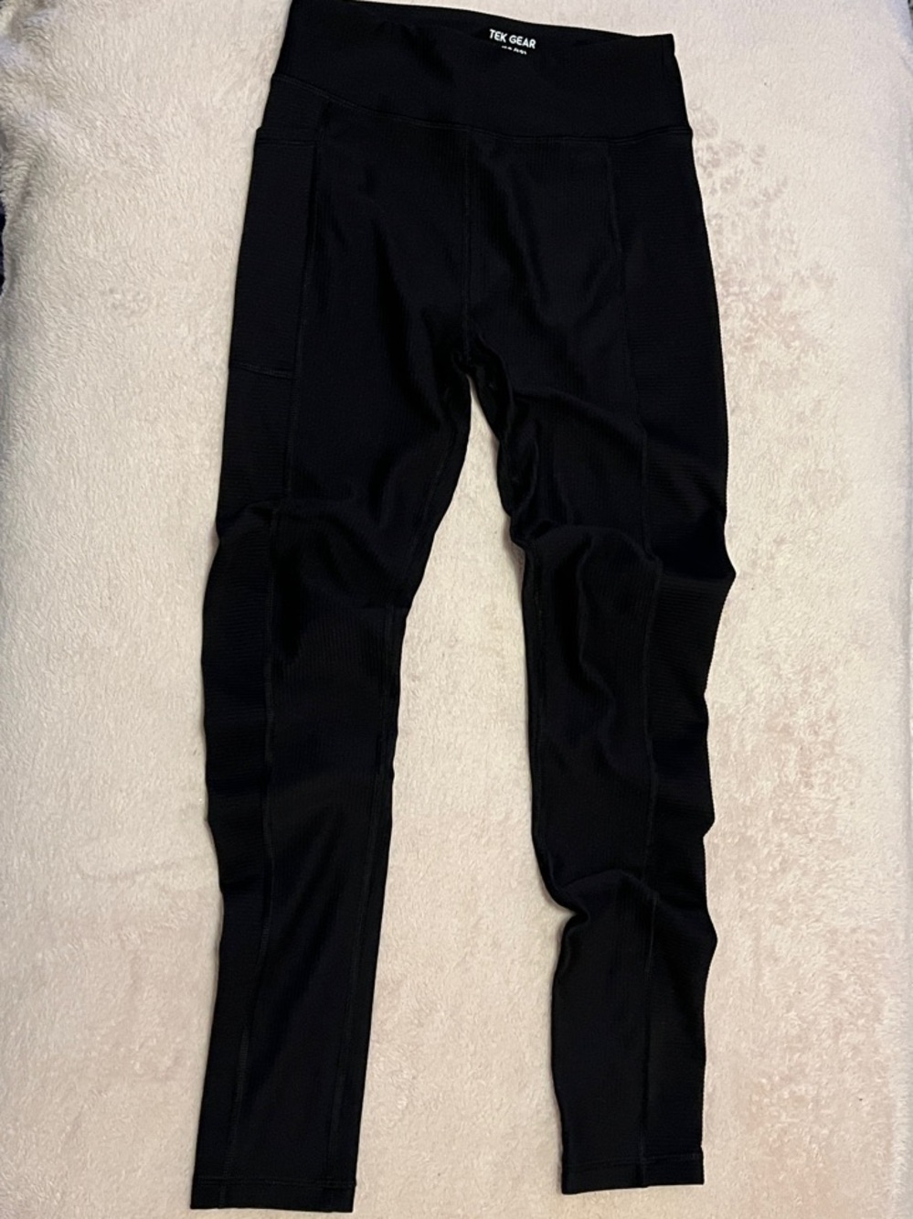 tek gear black athletic leggings with high waist